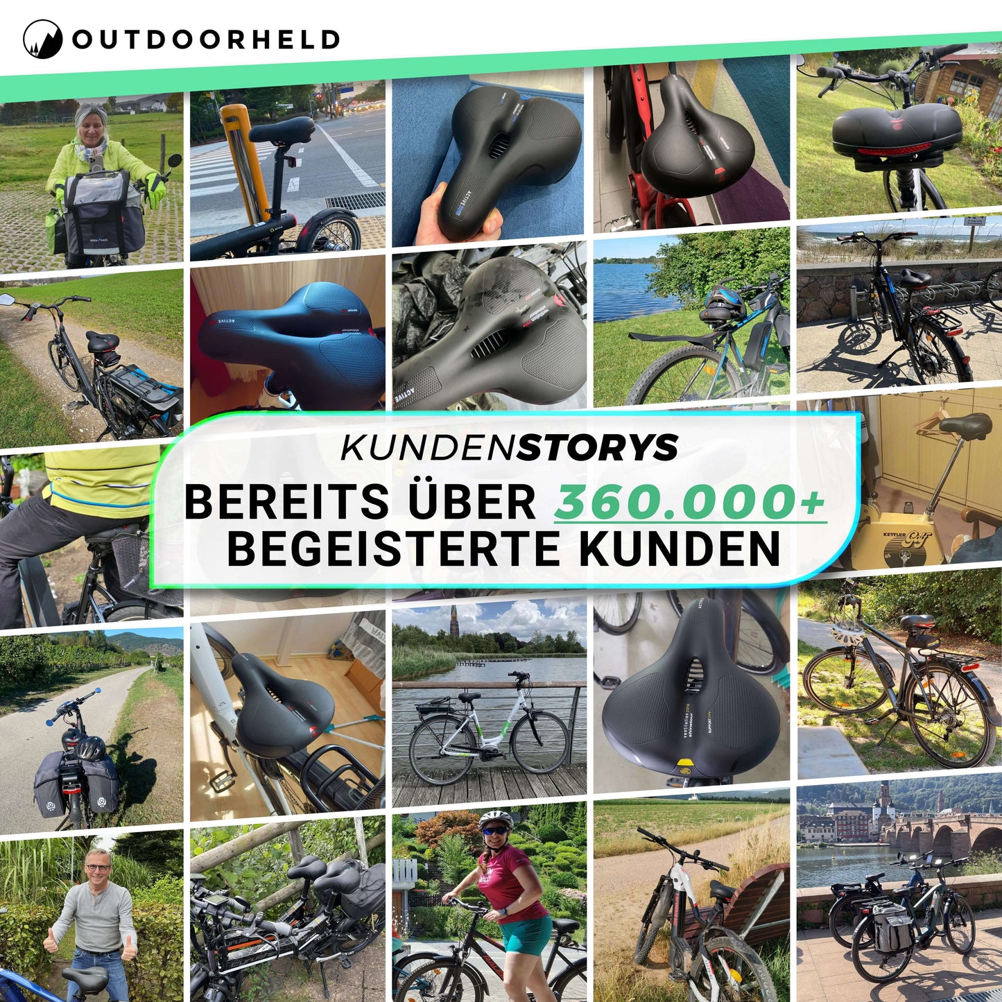 Ergonomisch Fietszadel met Gel-Demping - Comfortzadel voor Langere Fietstochten - Ademend en Drukverlagend - Universele Pasvorm
