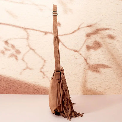 Kleine Crossbody Tas voor Dames met Kwastje Stijlvol