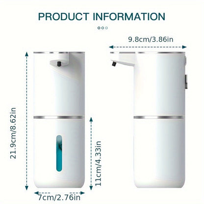 Automatische Zeepdispenser Sensor 380ml Kunststof Wit Badkamer Keuken Wandmontage Schuimdispenser USB Oplaadbaar