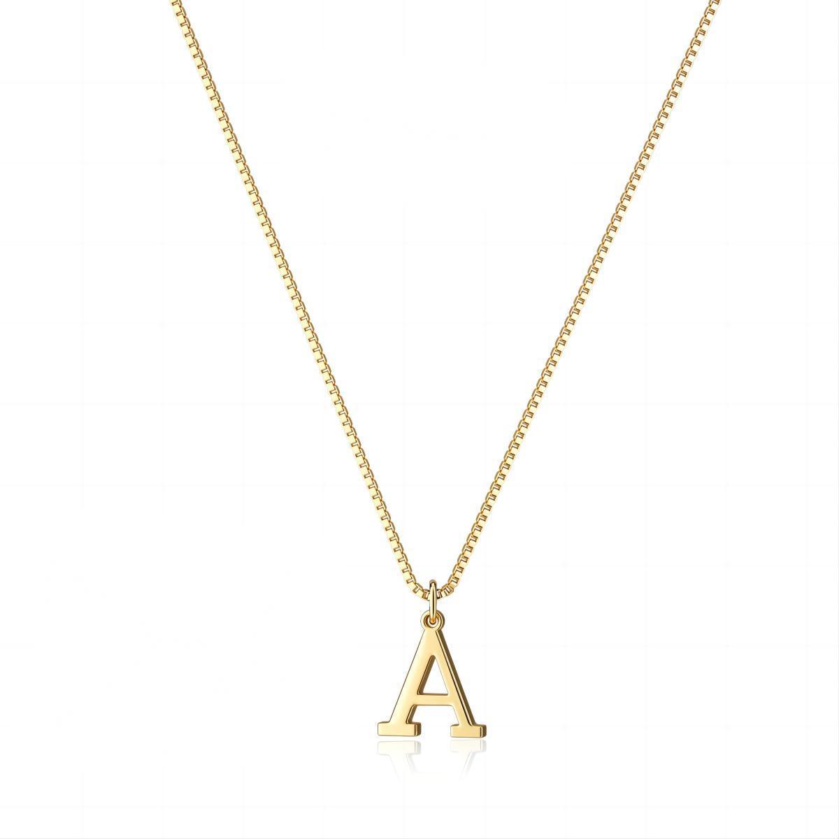 Gouden Ketting met Initialen voor Vrouw Persoonlijke Letter Sieraden