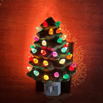 Decoratieve Verlichte Kerstboom Nachtlamp Warmwit LED Sfeerverlichting Hars voor Kerstdecoratie Slaapkamer Woonkamer