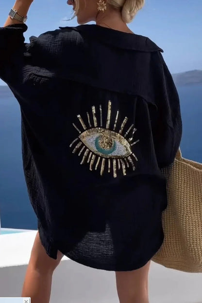 Vrouwen Blouse Nazar Print