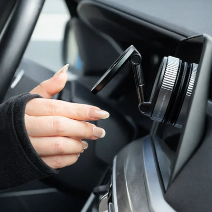 Magnetische Telefoonhouder met Vacuümzuigvoet – 360° Draaibaar Dashboard Houder