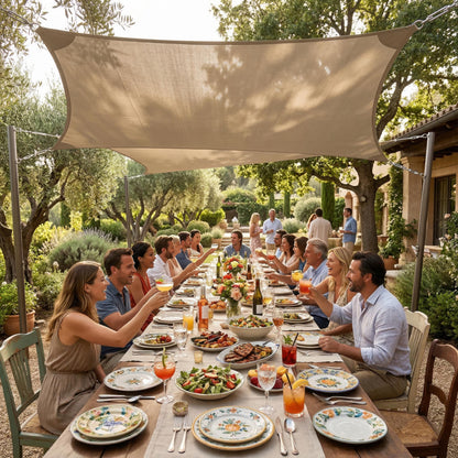 Waterdicht Rechthoekig Schaduwdoek voor Terras, Balkon en Tuin – Polyester UV-Bescherming