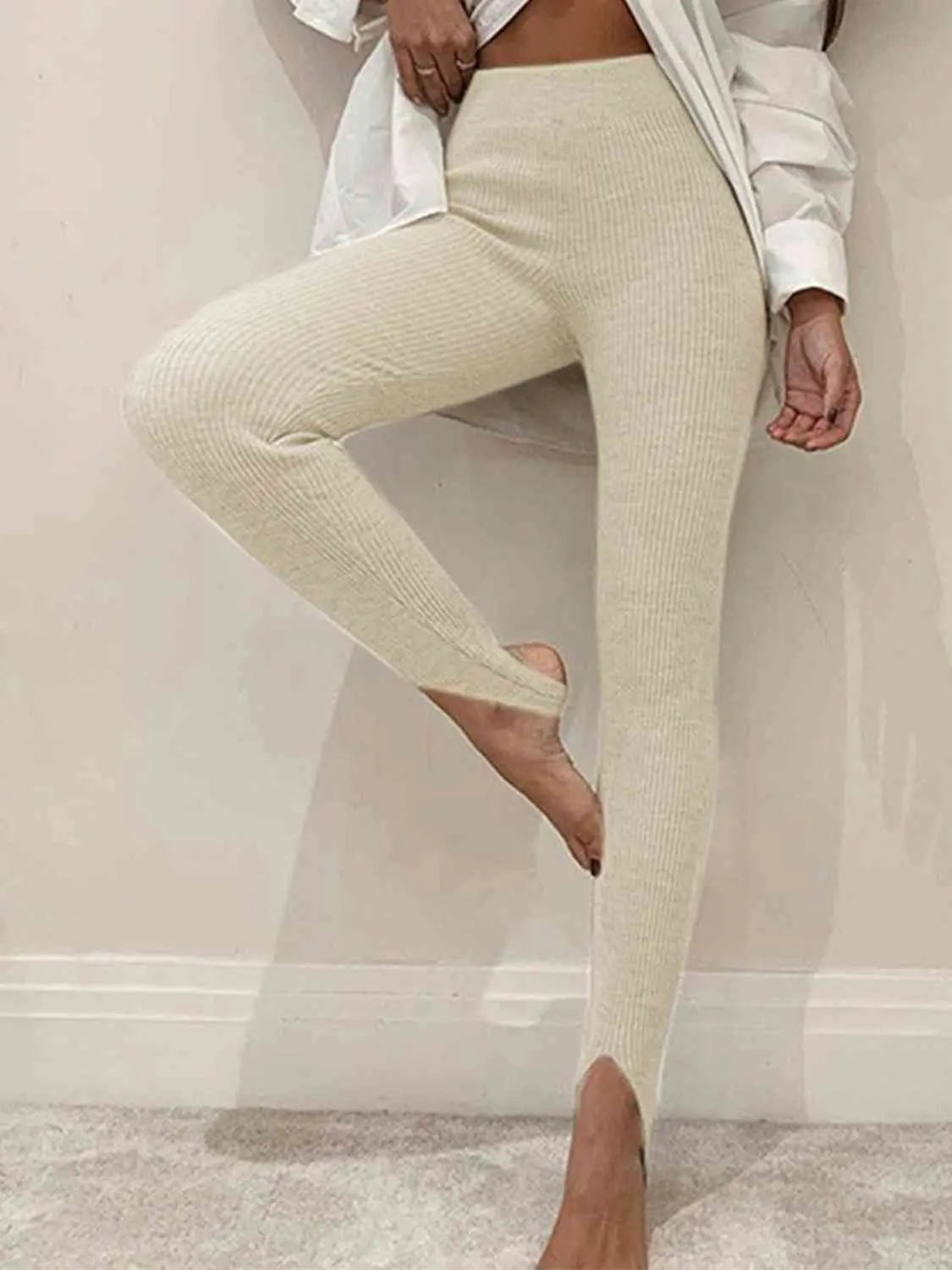 Elegante Hoge Taille Legging voor Vrouw Glad en Comfortabel