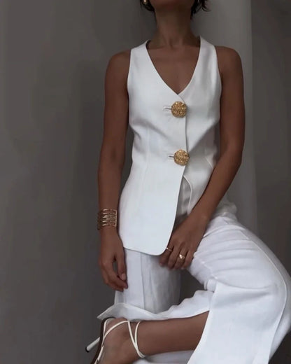Dames Gilet Zonder Manches Elegant Design