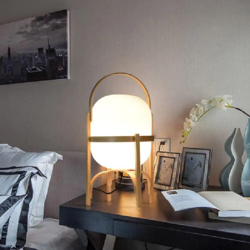 Tafellamp Hout Opaal Glas Naturel 3 Maten Woonkamer Slaapkamer Sfeerverlichting Staande Lamp Japandi Scandinavisch