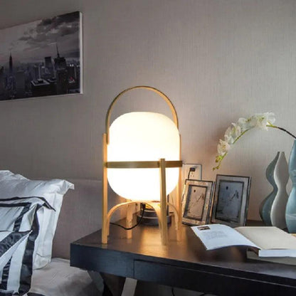 Tafellamp Hout Opaal Glas Naturel 3 Maten Woonkamer Slaapkamer Sfeerverlichting Staande Lamp Japandi Scandinavisch