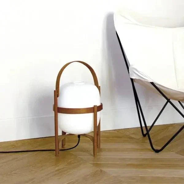 Tafellamp Hout Opaal Glas Naturel 3 Maten Woonkamer Slaapkamer Sfeerverlichting Staande Lamp Japandi Scandinavisch