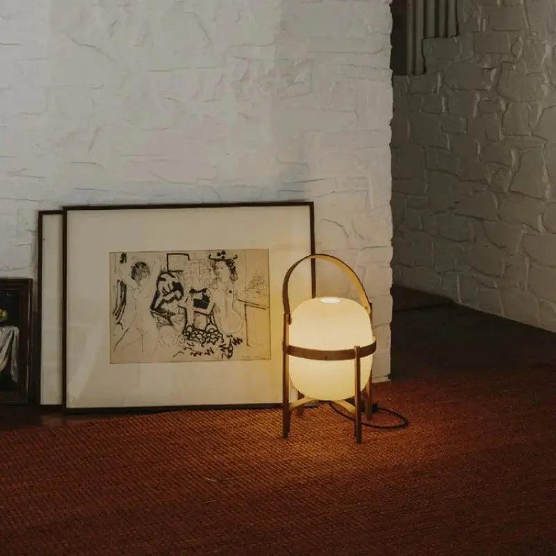 Tafellamp Hout Opaal Glas Naturel 3 Maten Woonkamer Slaapkamer Sfeerverlichting Staande Lamp Japandi Scandinavisch