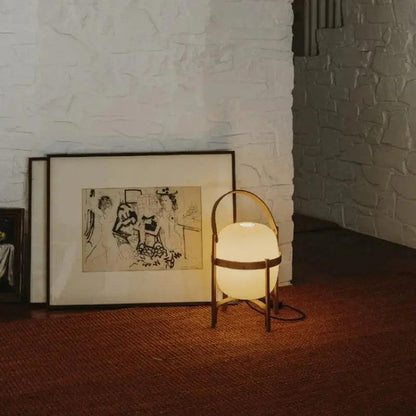 Tafellamp Hout Opaal Glas Naturel 3 Maten Woonkamer Slaapkamer Sfeerverlichting Staande Lamp Japandi Scandinavisch
