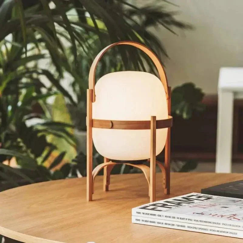 Tafellamp Hout Opaal Glas Naturel 3 Maten Woonkamer Slaapkamer Sfeerverlichting Staande Lamp Japandi Scandinavisch