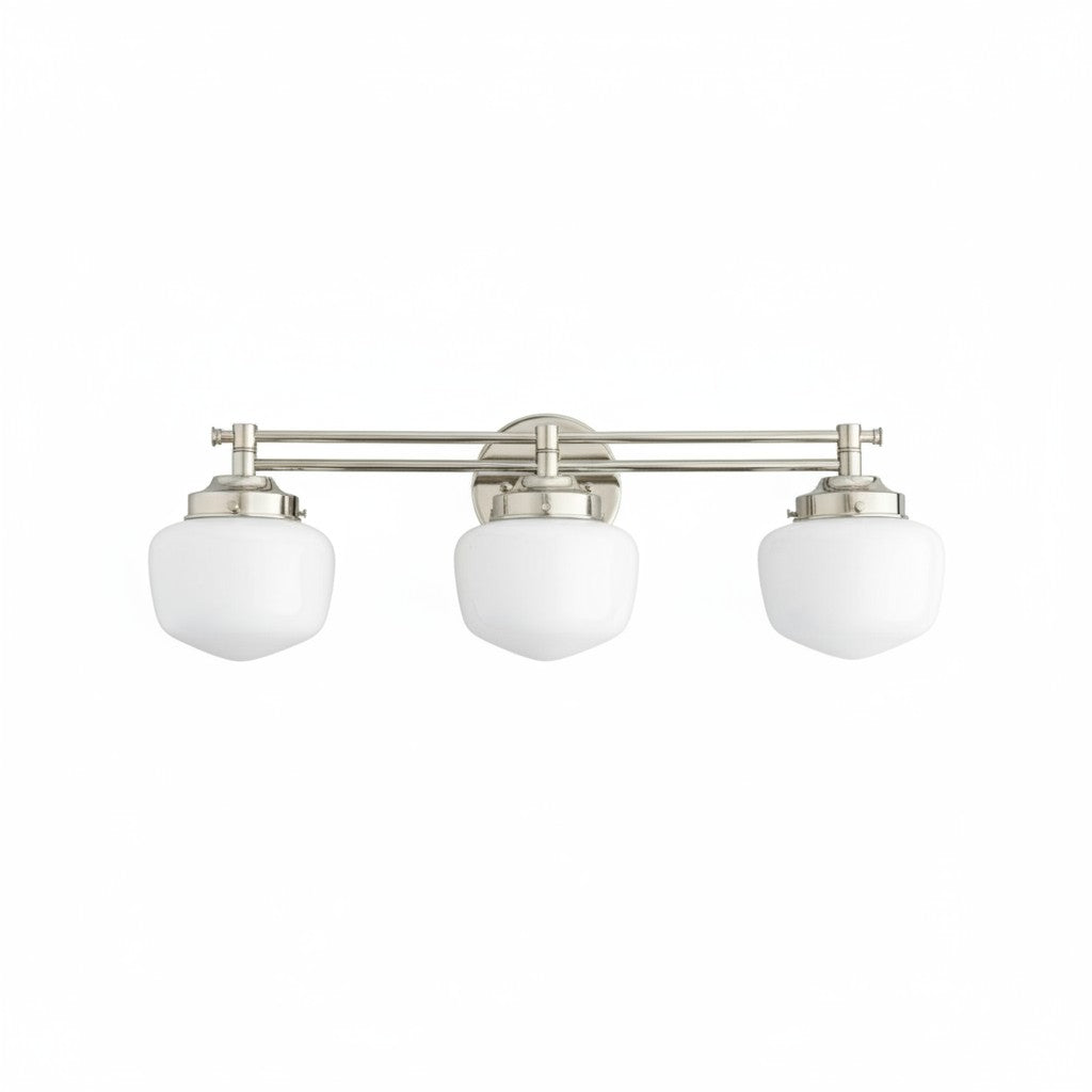 Globe Wandlamp Klassieke Badkamer Schoolhouse Verlichting Mat Opaal Glas voor Spiegel en Wastafel