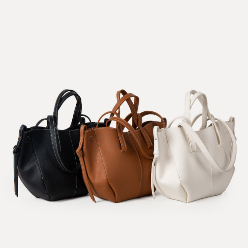 Dames Schoudertas Grote Tote Bag Leer Zwart