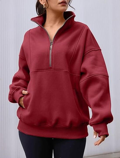 Dames Trui Oversized Warm met Kangoeroezak Comfortabel