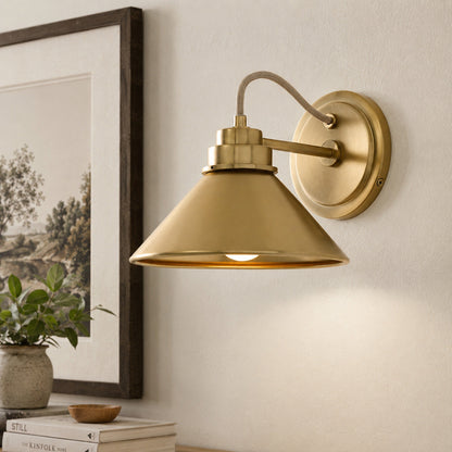 Globe Wandlamp met Gebogen Arm – Moderne Industriële Verlichting voor Badkamer, Slaapkamer en Gang