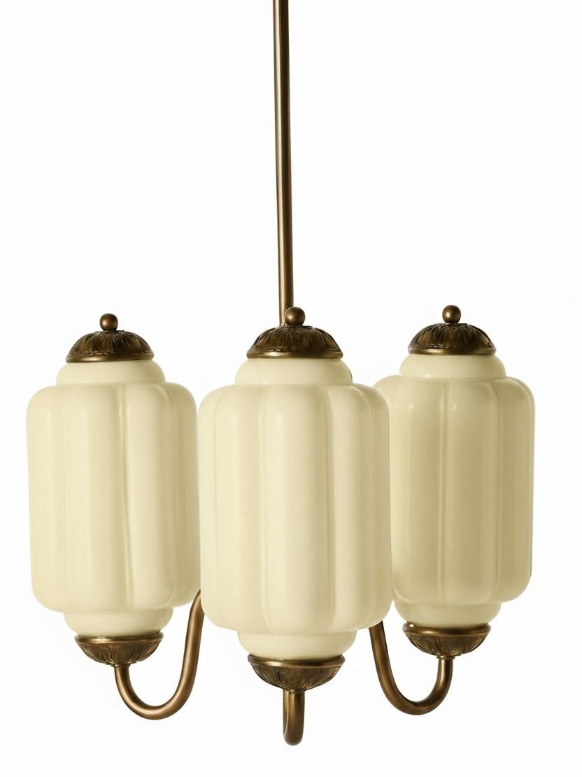 Melkglazen Kroonluchter Vintage Afwerking Tijdloze Elegantie Klassieke Verlichting voor Eetkamer Woonkamer