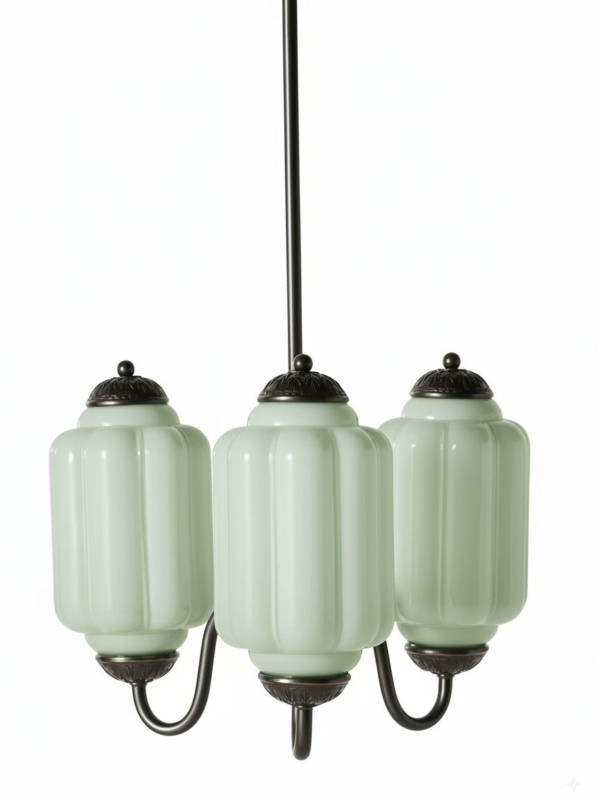 Melkglazen Kroonluchter Vintage Afwerking Tijdloze Elegantie Klassieke Verlichting voor Eetkamer Woonkamer
