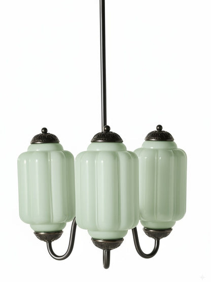 Melkglazen Kroonluchter Vintage Afwerking Tijdloze Elegantie Klassieke Verlichting voor Eetkamer Woonkamer