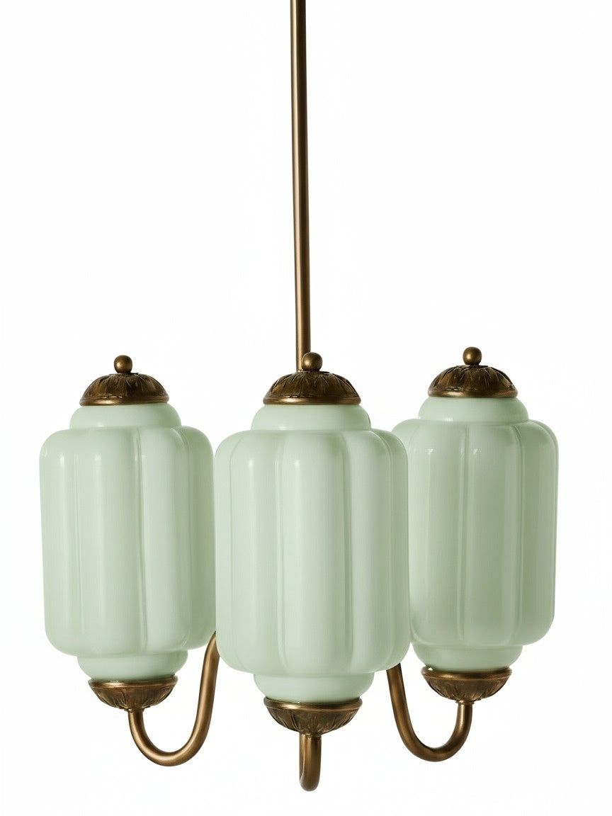 Melkglazen Kroonluchter Vintage Afwerking Tijdloze Elegantie Klassieke Verlichting voor Eetkamer Woonkamer