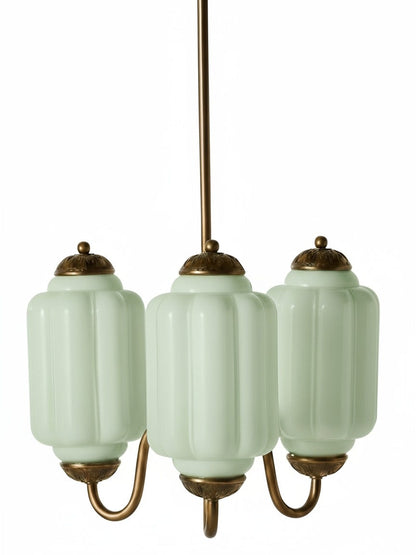 Melkglazen Kroonluchter Vintage Afwerking Tijdloze Elegantie Klassieke Verlichting voor Eetkamer Woonkamer