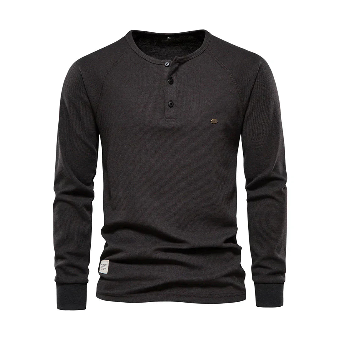 Heren Overhemd Lange Mouw Ronde Hals Knoopsluiting Comfortabel