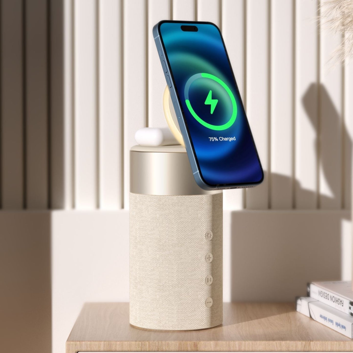 Draadloze Speaker met Oplaadfunctie – 3-in-1 Bluetooth Speaker, MagSafe Powerbank & Sfeerverlichting