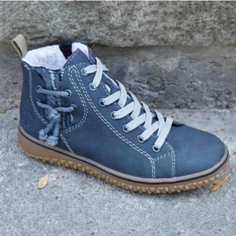 Dames Chelsea Boots Warm Met Vet Leer Zwart - StudioMarella
