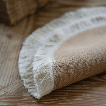 Tafelloper jute 30x180 cm beige eettafel decoratie rustiek boho tafellinnen tafel styling interieur