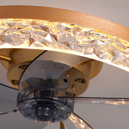 Plafondventilator met Verlichting Rond LED Dimbaar Afstandsbediening Zwart Goud Wit Modern