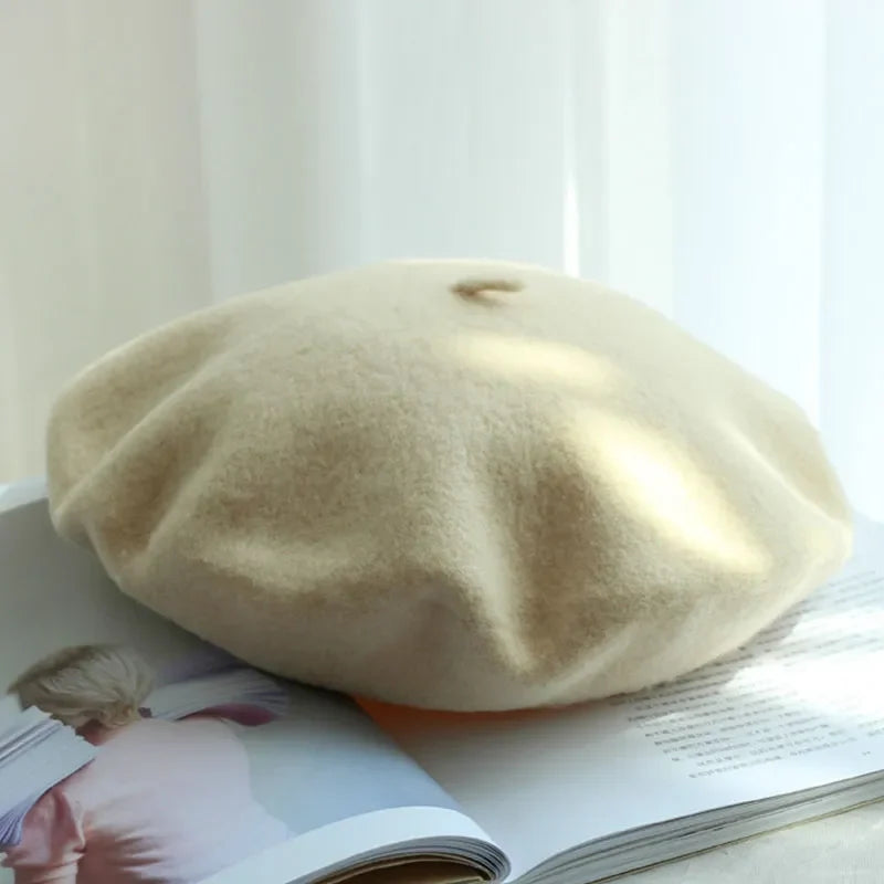 Wollen Baret voor Dames – Klassieke Franse Stijl – Warme Winteraccessoire