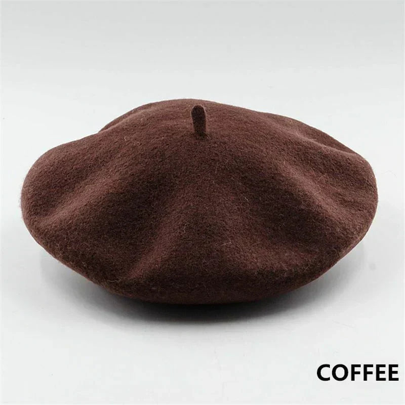 Wollen Baret voor Dames – Klassieke Franse Stijl – Warme Winteraccessoire