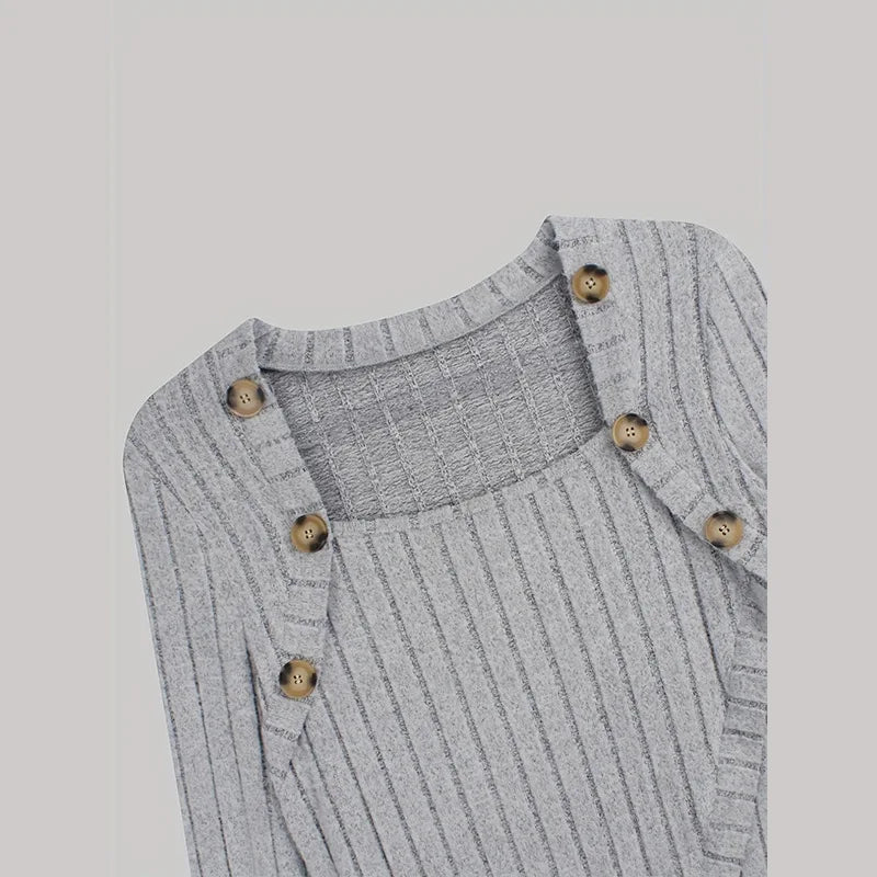 Vrouwelijke Cardigan Zacht Geribbeld Asymmetrisch Model
