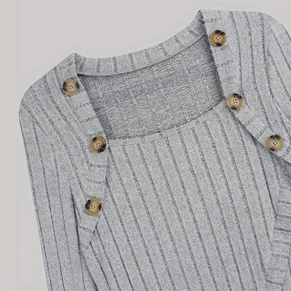 Vrouwelijke Cardigan Zacht Geribbeld Asymmetrisch Model