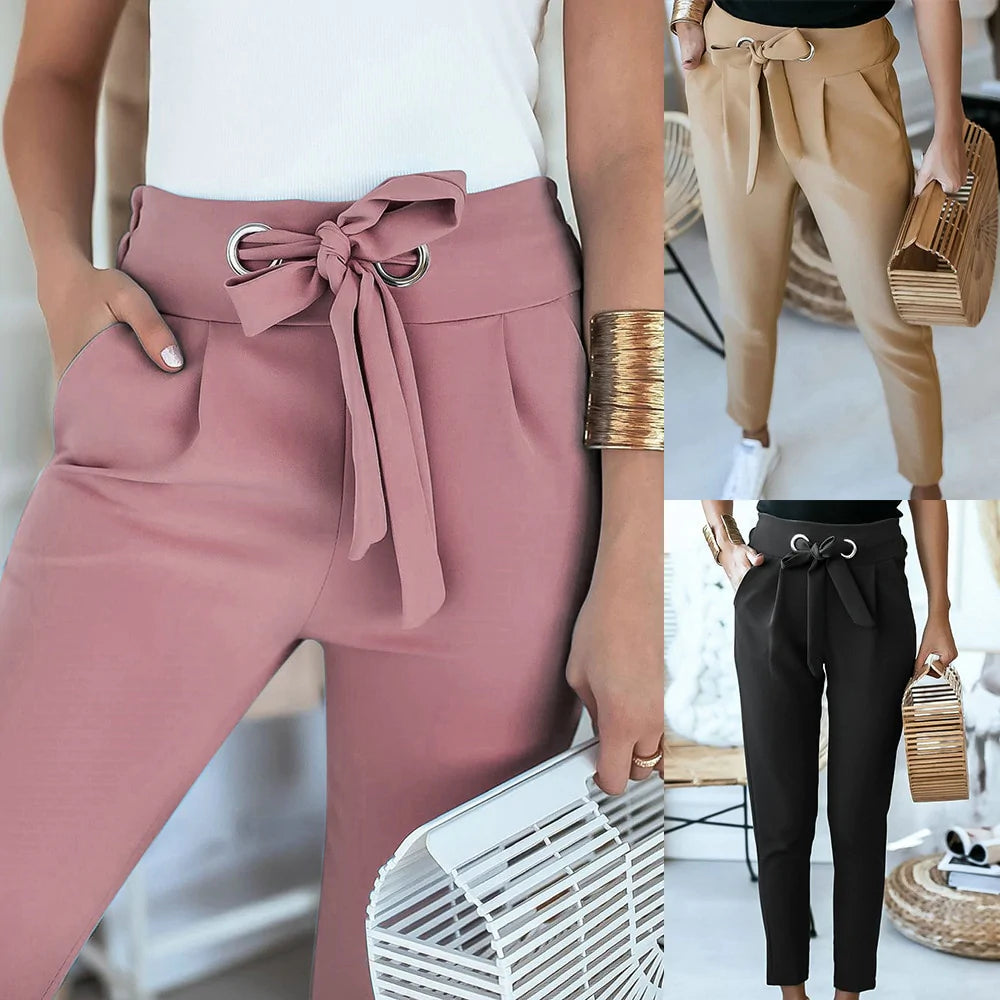 Hoge Taille Broek voor Vrouw Elegant en Comfortabel