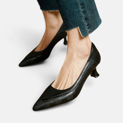Dames Leren Pumps Met Hak