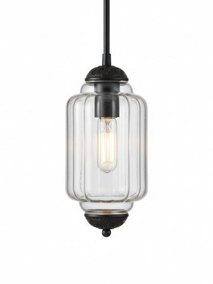Vintage Glazen Hanglamp met Nostalgische Uitstraling – Verfijnde Verlichting voor Eetkamer en Keuken