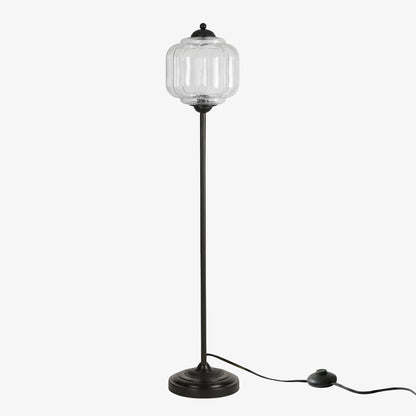 Decoratieve Glazen Pompoen Vloerlamp Retro Organische Stijl Woonkamer Staande Lamp