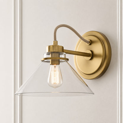 Globe Wandlamp met Gebogen Arm – Moderne Industriële Verlichting voor Badkamer, Slaapkamer en Gang