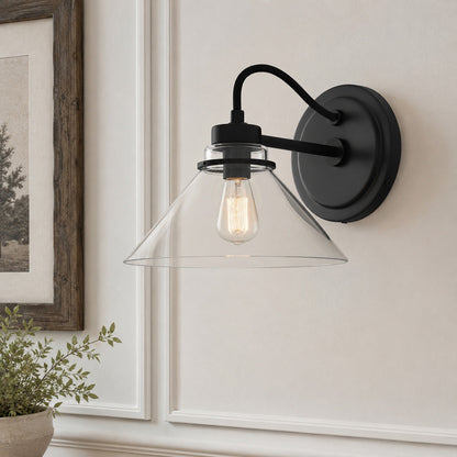 Globe Wandlamp met Gebogen Arm – Moderne Industriële Verlichting voor Badkamer, Slaapkamer en Gang