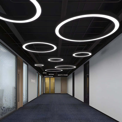 Industriële LED Ring Hanglamp 6000K Met IP42 En Acryl Diffuser