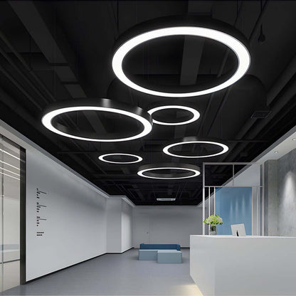 Industriële LED Ring Hanglamp 6000K Met IP42 En Acryl Diffuser