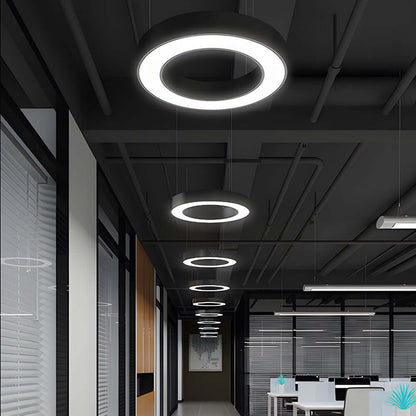 Industriële LED Ring Hanglamp 6000K Met IP42 En Acryl Diffuser