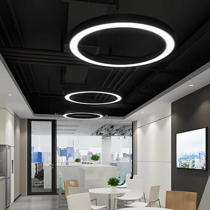 Industriële LED Ring Hanglamp 6000K Met IP42 En Acryl Diffuser