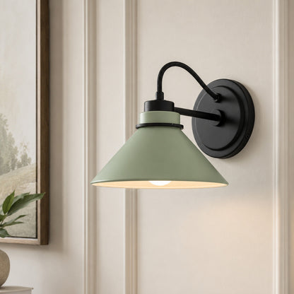 Globe Wandlamp met Gebogen Arm – Moderne Industriële Verlichting voor Badkamer, Slaapkamer en Gang