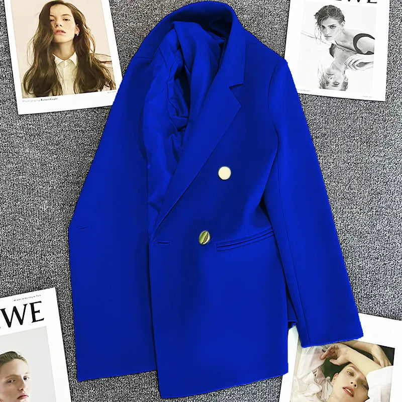 Dames Blazer Dubbele Knopen Zakelijke Stijl - StudioMarella