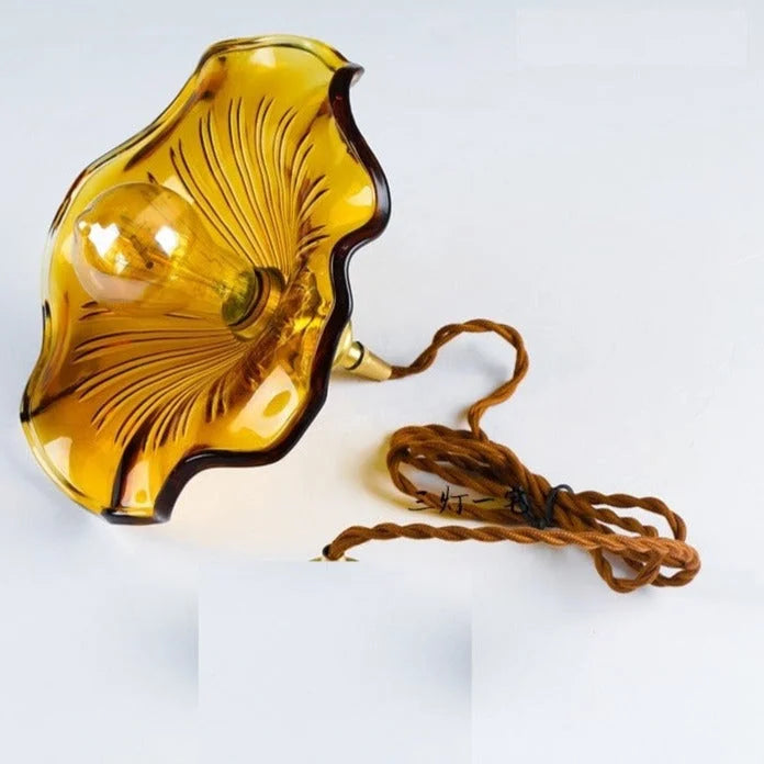 Hanglamp Glas E27 Groen Transparant Oranje Ø25cm Woonkamer Keuken Eetkamer Vintage Art Nouveau Sfeerlamp
