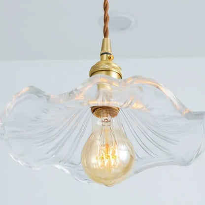 Hanglamp Glas E27 Groen Transparant Oranje Ø25cm Woonkamer Keuken Eetkamer Vintage Art Nouveau Sfeerlamp