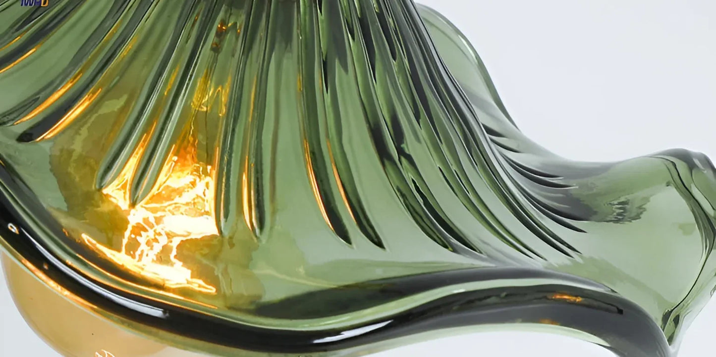 Hanglamp Glas E27 Groen Transparant Oranje Ø25cm Woonkamer Keuken Eetkamer Vintage Art Nouveau Sfeerlamp