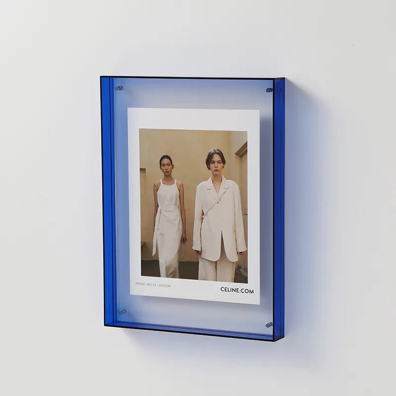 Acryl Fotolijst Gekleurd Transparant Oranje Wand Tafel Display Frame Moderne Fotohouder Poster Lijst Interieur Decoratie